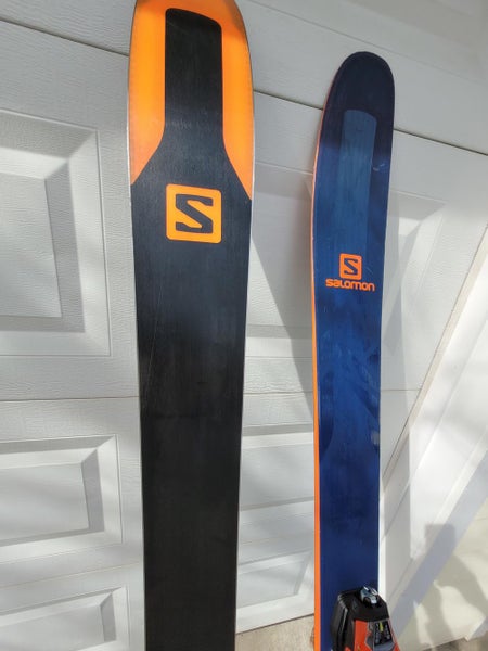 Used Men's 2017 Salomon Powder QST 99 Skis Bindings Max Din 13 | SidelineSwap