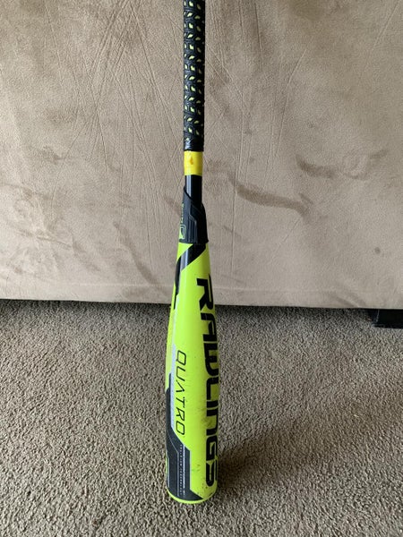 Used Kid Pitch (9YO-13YO) USSSA Certified 2018 Rawlings Composite Quatro Bat (-10) 18 oz 28"