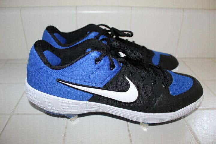 NIKE ALPHA HUARACHE ELT 2 ELITE PRO II LOW METAL BASEBALL CLEATS 12.5 BLACK BLUE BRAND NEW TEAM ISSU