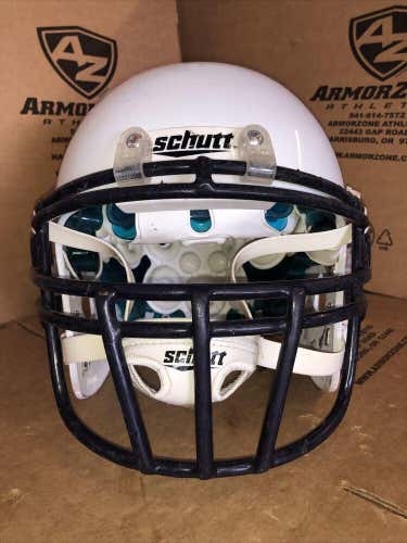 USED SCHUTT XP ADULT FOOTBALL HELMET - LARGE - METALLIC WHITE