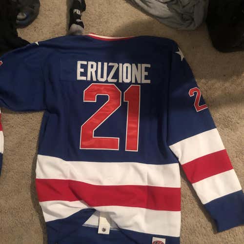 New Miracle On Ice Jersey Mike Eruzione Large