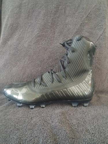 Black New Men's Size 14 (Women's 15) Molded Cleats Under Armour High Top