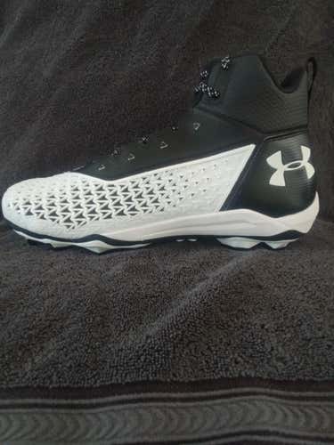 Black New Men's Size 9.5 (Women's 10.5) Molded Cleats Under Armour Low Cut