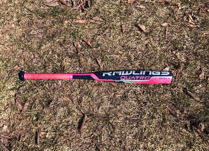 Used 2018 Rawlings Alloy Quatro Bat (-13) 12 oz 25"