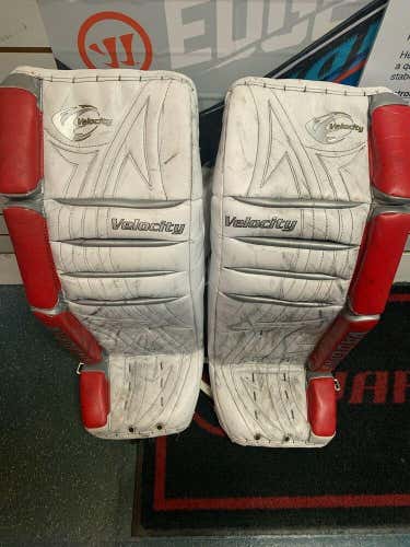 Red Wings Vaughn Velocity V3 7500 NHL Pro Stock Hockey Goalie pads 34” + 1