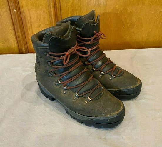 Merrell Heavy Duty Brown Leather Hiking Boots w/Vibram Soles US Men's 10 GREAT