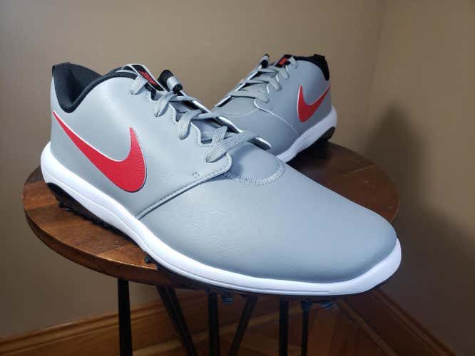 Nike Roshe G Tour Golf Shoes Particle Grey Black Red AR5580-003 Mens Size 11.5