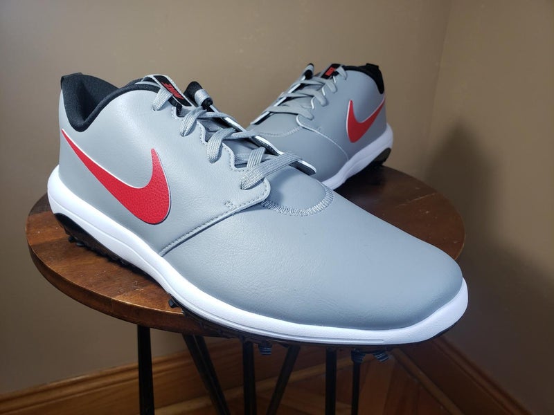 Nike Roshe G Tour Golf Shoes Particle Grey Black Red AR5580-003 Mens Size 11.5