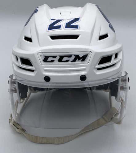 CCM RESISTANCE PRO STOCK HOCKEY HELMET WHITE MEDIUM JETS LINDHOLM #22 STANLEY CUP (7538)