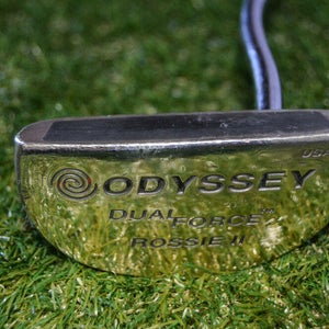 Odyssey 	Dual Force Rossie II 	Putter Right Handed 	34.5"	Steel 	Putter New Grip