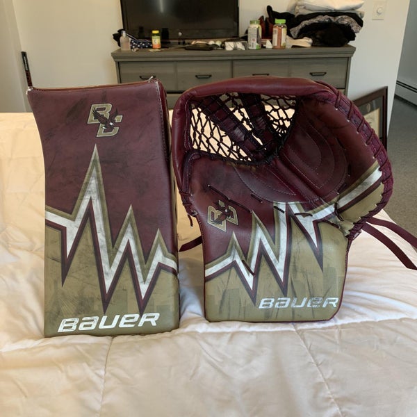 Boston College Bauer 2s/2x Custom Graphic Glove And Blocker