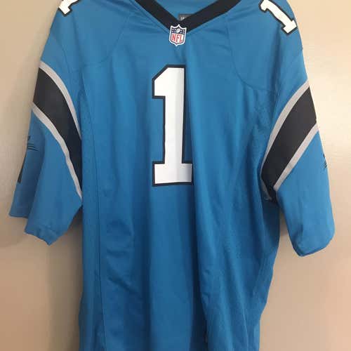 Cam Newton Panthers Blue Adult XL Adidas Jersey