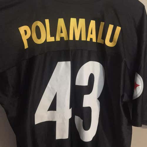 Troy Polamalu Black Adult XL Reebok Jersey