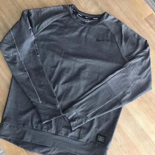 Gray Adult Medium Nike Dry-Fit Long Sleeve Golf Top