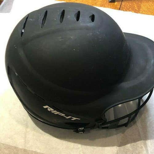 Rip-It VISJ-M Vision Pro Black Matte Softball Helmet W/ Mask S/M