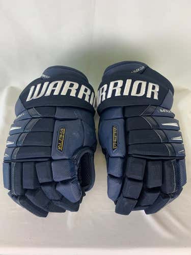 Navy Used Senior Warrior Alpha DX Gloves 15"-Greenville Swamp Rabbits ECHL