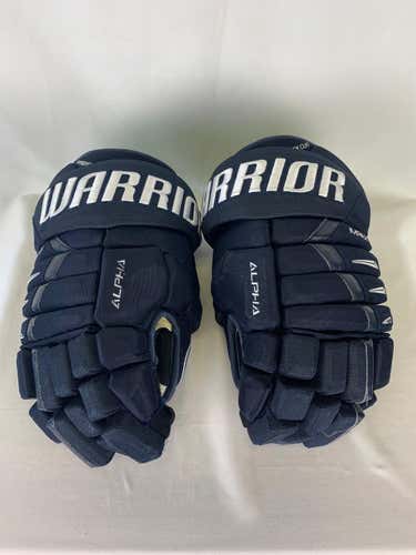 Navy Used Senior Warrior Alpha DX Pro Gloves 14"-Greenville Swamp Rabbits ECHL