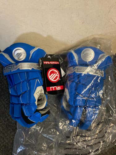 Royal Blue New Player's Maverik M4 Lacrosse Gloves 12"