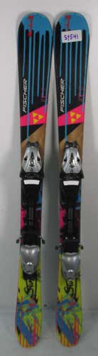 New Kid's Fischer Stunner 111cm Skis With FJ4 Bindings (SY541)