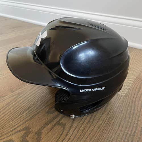 Under Armour Used Baseball Batting Helmet UABH110, Black, 5 7/8 - 6 3/4