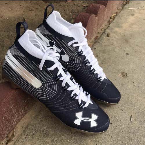 Navy Under Armour Spotlight Cleats Sz 8.5