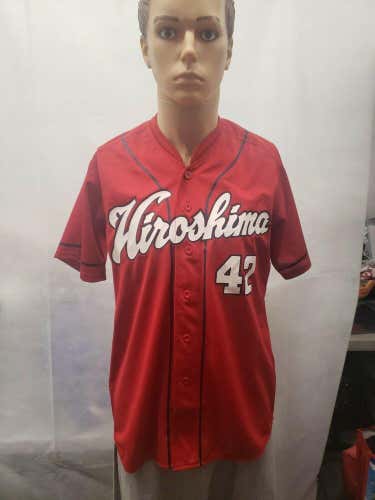 Hiroshima Carp Kris Johnson Baseball Jersey L NPB