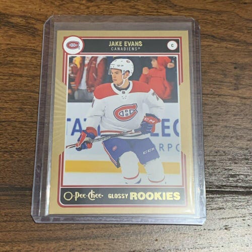 Jake Evans Montreal Canadiens 2020-21 UDS1 O Pee Chee Glossy Gold Rookie Card