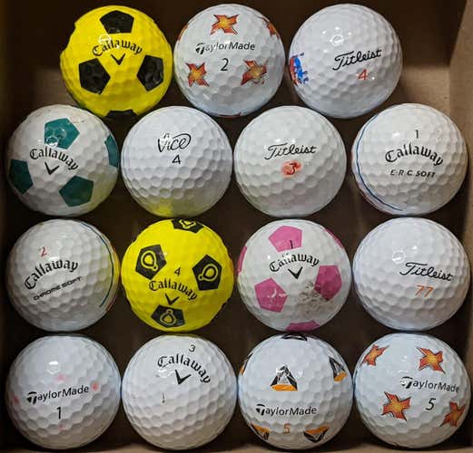 White Used Assorted Balls 15 Pack