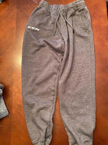 Gray Youth Large CCM Pants