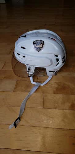 White Used Medium CCM Resistance Helmet Pro Stock