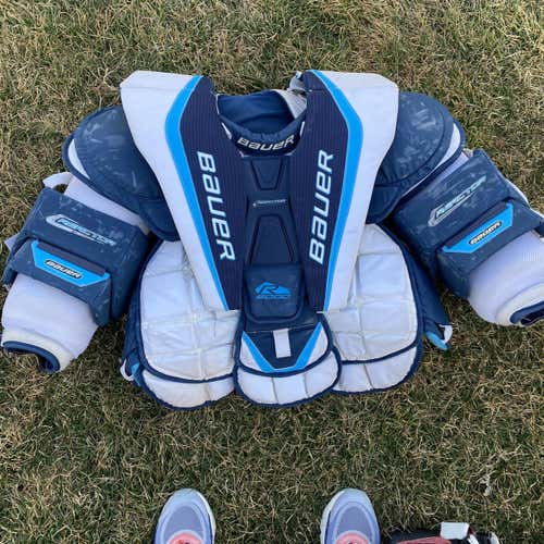 Senior Large Bauer Reactor 9000 Chest and Arm Protector Pro Stock Goalie Chest Protector