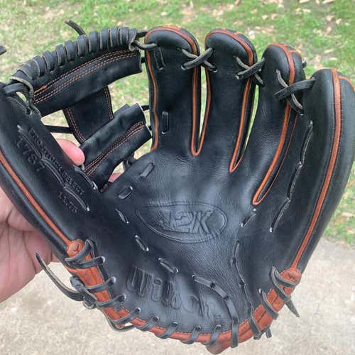 Black High School/College Infield A2K 1787 11.75" Baseball Glove