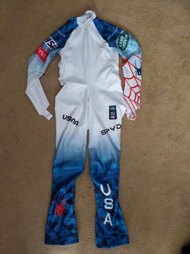 US Ski Team 2021 Cortina World Championships Unisex New Medium Spyder Ski Suit FIS Legal