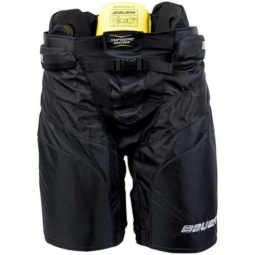 Black New Junior Large Bauer Supreme Matrix Hockey Pants