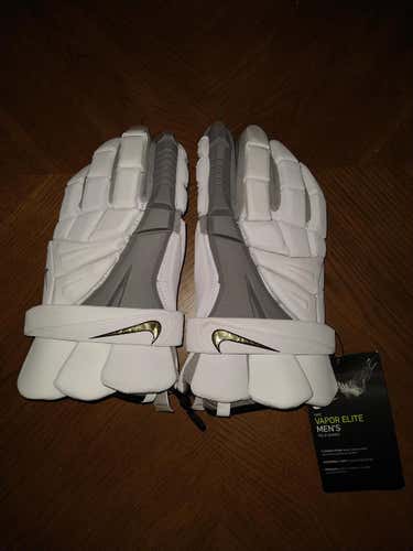 New (White with grey) Nike Vapor Elite Gloves 14" (XL)