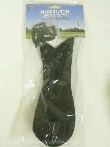 On Course Hybrid Iron Headcover Black (Rescue Golf Club Cover) NEW