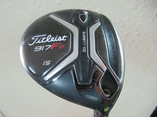 TITLEIST 917 F2 FAIRWAY WOOD #3 15* DIAMANA BLUE S 70g STIFF FLEX GRAPHITE