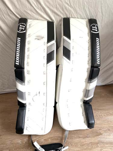 White Senior 34" Warrior Ritual G3 Goalie Leg Pads