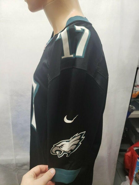 Carson Wentz Black Name & Number Logo - #11 Football Philadelphia Eagles  Long Sleeve T-Shirt Size 40/M