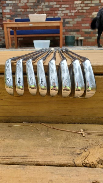 Used Men's Mizuno Left Hand MP-32 Iron Set Stiff Flex Steel Shaft - 3-PW