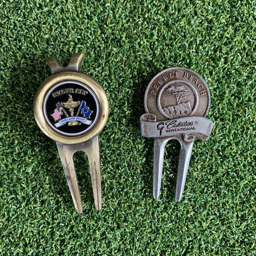 2 Classic Divot Tools (Ryder Cup & Pebble Beach) and Ryder Cup Ball Marker