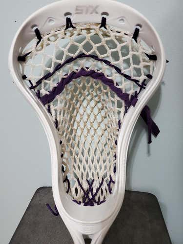 White Used Attack & Midfield STX Strung Revolver Head
