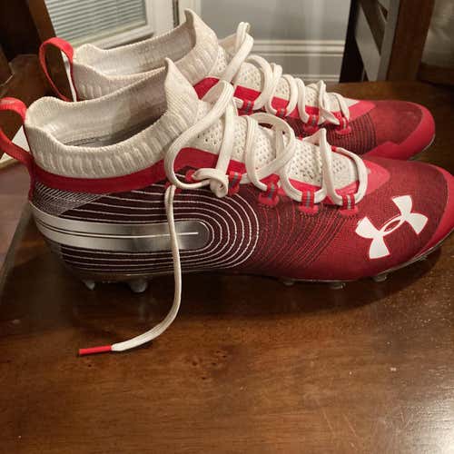 Red Men's Molded Cleats Under Armour