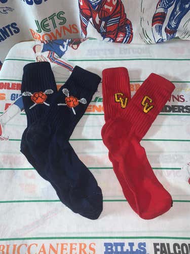 Two Pairs Lacrosse Socks Size 9-11