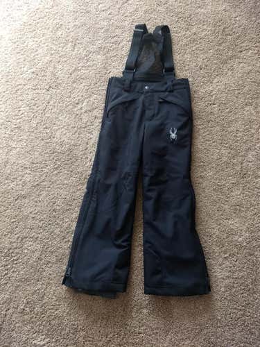 Black Men's Used Youth Size 8 Spyder Ski Pants
