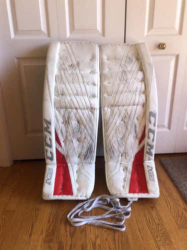 Red Senior 36" CCM Pro Stock Goalie Leg Pads