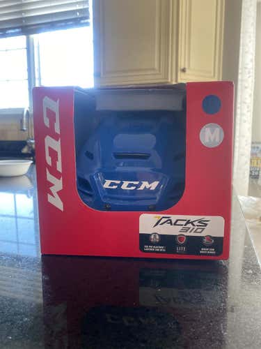 Blue New Medium CCM Tacks 310  Helmet