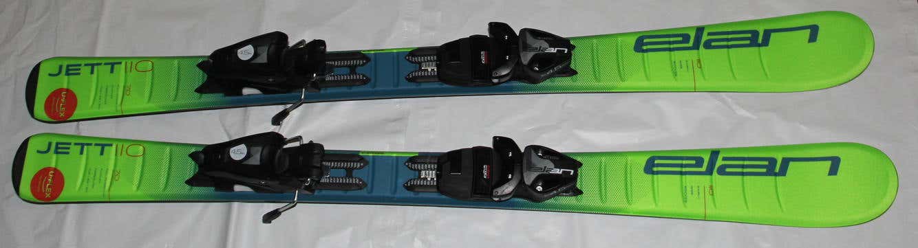 NEW Junior Skis Elan JETT Uflex!  skis 110cm with new size adjustable bindings set 2021