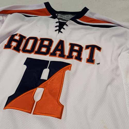 Hobart Statesmen Hockey White Adult Size Size 50 Blank Jersey Worn Twice