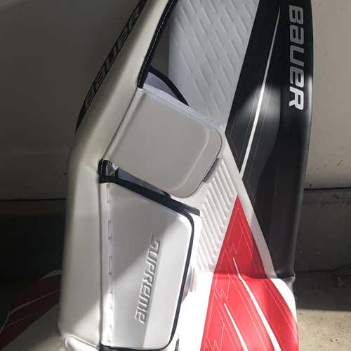 White Senior 35" Bauer Ultrasonic Pro Stock Goalie Leg Pads